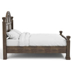 Ensemble de chambre à coucher Stroh traditionnel en bois, 3 pièces, avec lit à baldaquin et port USB, par Furniture of America