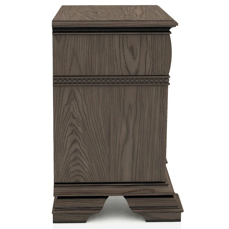 Ensemble de chambre à coucher Stroh traditionnel en bois, 3 pièces, avec lit à baldaquin et port USB, par Furniture of America