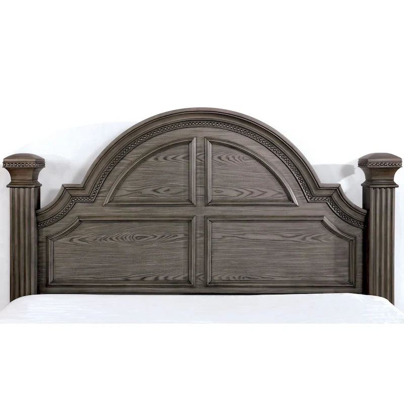 Ensemble de chambre à coucher Stroh traditionnel en bois, 3 pièces, avec lit à baldaquin et port USB, par Furniture of America