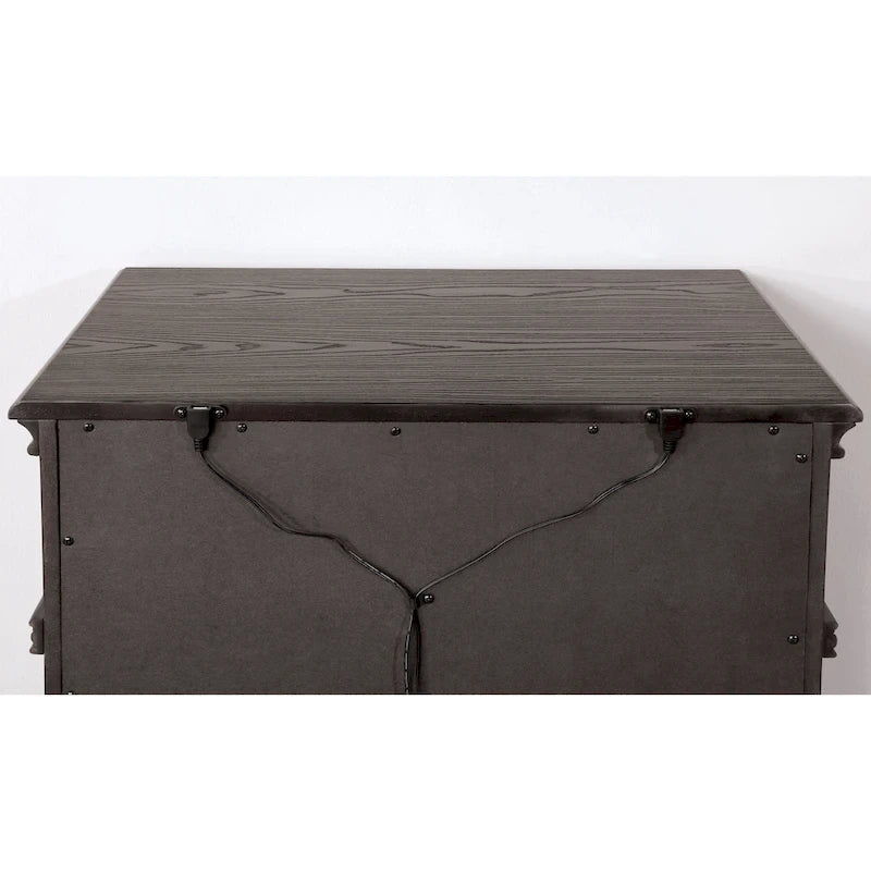 Ensemble de chambre à coucher Stroh traditionnel en bois, 3 pièces, avec lit à baldaquin et port USB, par Furniture of America