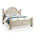 Ensemble de chambre à coucher Stroh traditionnel en bois, 3 pièces, avec lit à baldaquin et port USB, par Furniture of America