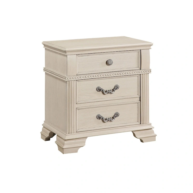 Ensemble de chambre à coucher Stroh traditionnel en bois, 3 pièces, avec lit à baldaquin et port USB, par Furniture of America