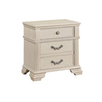 Ensemble de chambre à coucher Stroh traditionnel en bois, 3 pièces, avec lit à baldaquin et port USB, par Furniture of America