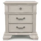 Ensemble de chambre à coucher Stroh traditionnel en bois, 3 pièces, avec lit à baldaquin et port USB, par Furniture of America