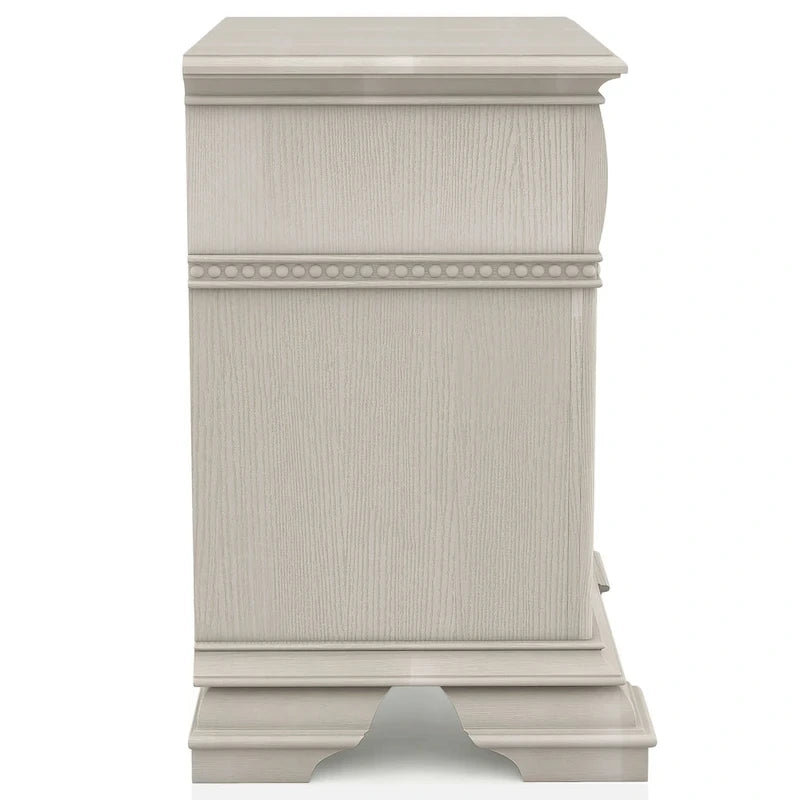 Ensemble de chambre à coucher Stroh traditionnel en bois, 3 pièces, avec lit à baldaquin et port USB, par Furniture of America