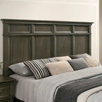 Ensemble de chambre à coucher 3 pièces à panneaux gris traditionnel Evva de Furniture of America