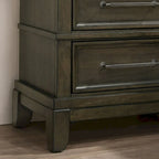 Ensemble de chambre à coucher 3 pièces à panneaux gris traditionnel Evva de Furniture of America