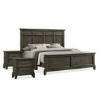 Ensemble de chambre à coucher 3 pièces à panneaux gris traditionnel Evva de Furniture of America