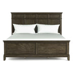 Ensemble de chambre à coucher 3 pièces à panneaux gris traditionnel Evva de Furniture of America