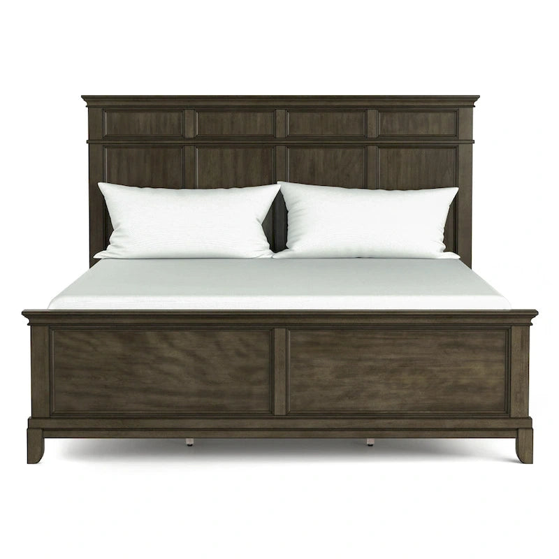 Ensemble de chambre à coucher 3 pièces à panneaux gris traditionnel Evva de Furniture of America