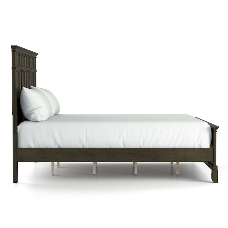 Ensemble de chambre à coucher 3 pièces à panneaux gris traditionnel Evva de Furniture of America