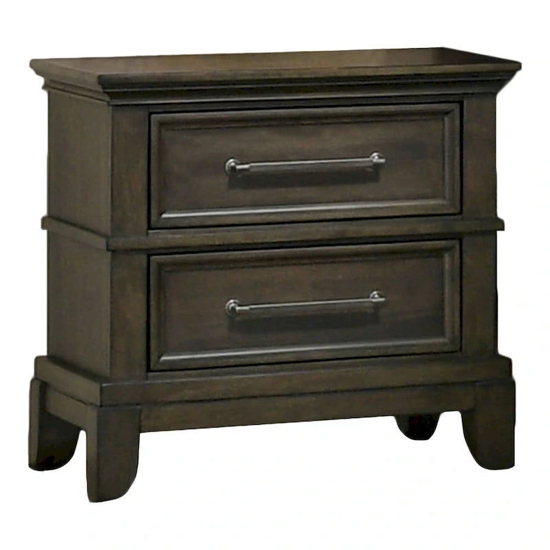 Ensemble de chambre à coucher 3 pièces à panneaux gris traditionnel Evva de Furniture of America
