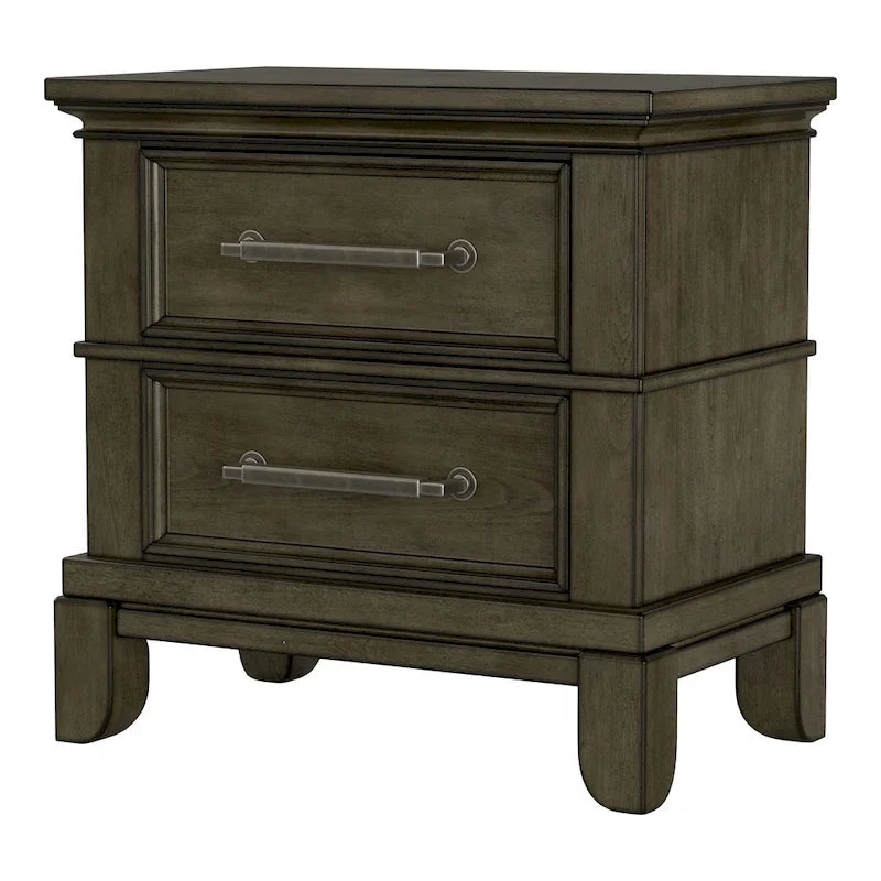 Ensemble de chambre à coucher 3 pièces à panneaux gris traditionnel Evva de Furniture of America