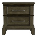 Ensemble de chambre à coucher 3 pièces à panneaux gris traditionnel Evva de Furniture of America
