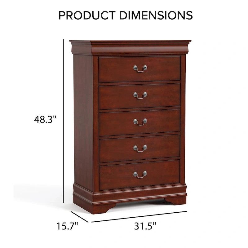 Ensemble de table de chevet et commode 3 pièces en bois massif Devi de Furniture of America