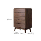 Commodes et coffres vintage en bois massif noyer foncé pour chambre à coucher