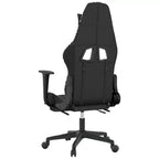 vidaXL Sedia da Gaming con Poggiapiedi, Nera e Mimetica, in Similpelle