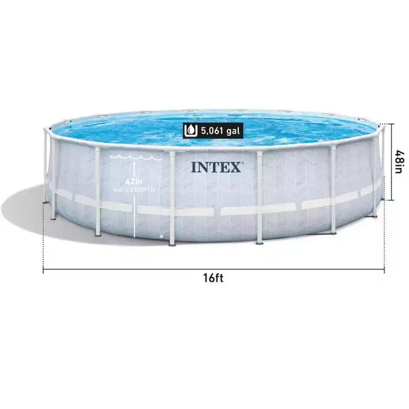 Piscine Intex Prism Frame Chevron Premium 4,88 m x 1,22 m avec pompe