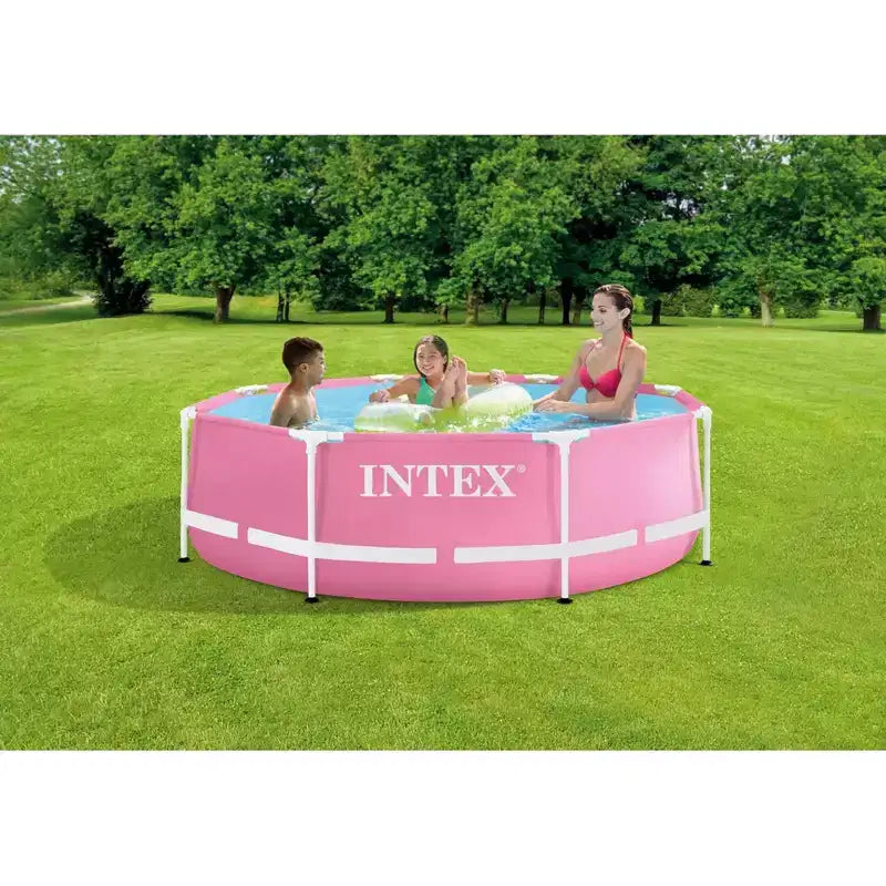 Piscine hors sol Intex Rose à cadre métallique 2,44 m x 76 cm avec pompe
