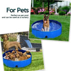 Piscine pliable Zone Tech pour animaux de compagnie 38 pouces, bleue, avec vidange, facile à ranger, baignoire étanche pour intérieur et extérieur, idéale pour les enfants et les animaux de compagnie