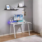 Scrivania da Gaming con luci LED e supporto per cuffie - Complementi d'arredo essenziali
