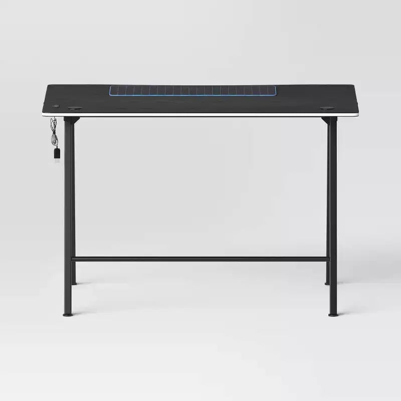 Scrivania da Gaming con luci LED e supporto per cuffie - Complementi d'arredo essenziali