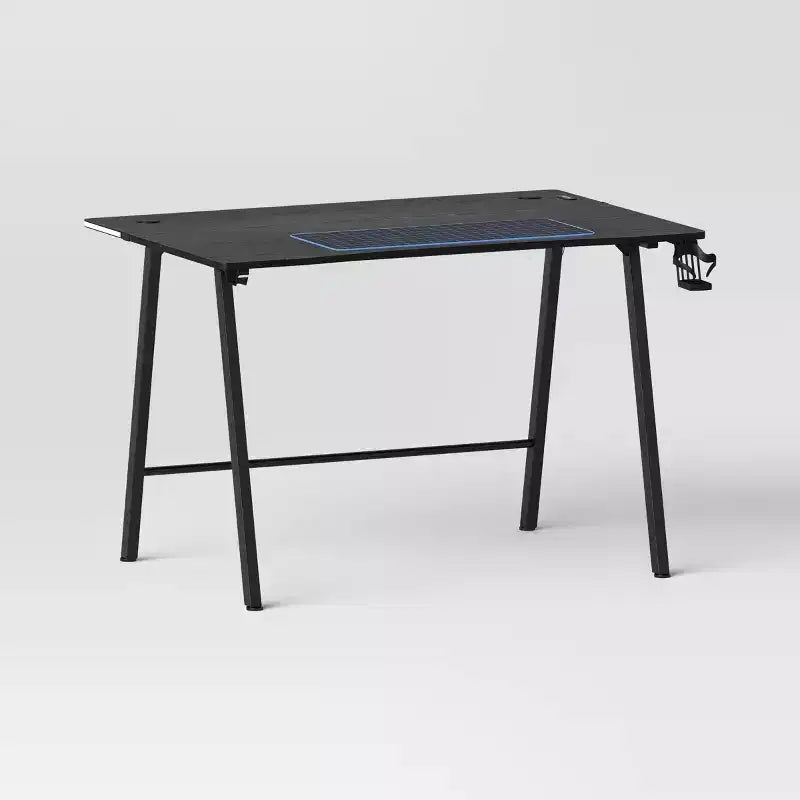 Gaming Desk with LED Lights and Headphone Holder - Room Essentials