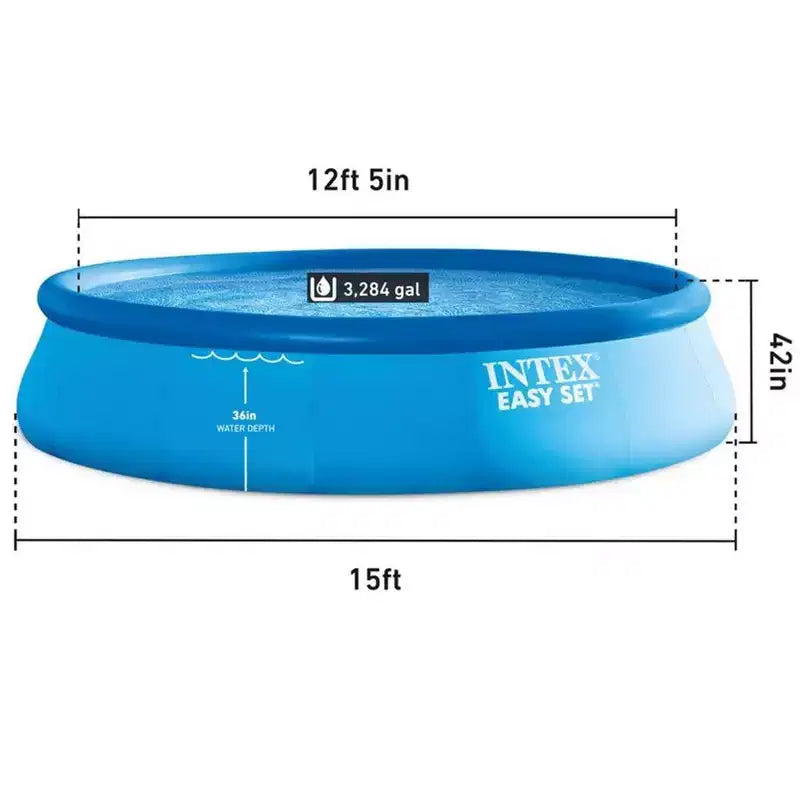 Piscine gonflable Intex Easy Set 4,57 m x 1,07 m avec pompe de filtration et kit d'entretien