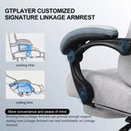GTPLAYER Sedia da Gaming Sedia da Ufficio in Tessuto con Braccioli a Collegamento Sedia Ergonomica da Computer