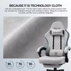 GTPLAYER Sedia da Gaming Sedia da Ufficio in Tessuto con Braccioli a Collegamento Sedia Ergonomica da Computer