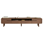 Mobile TV con ripiano regolabile in legno marrone 55" con vano a giorno