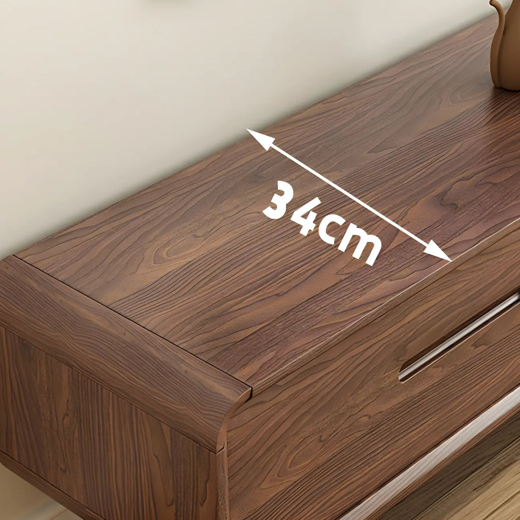 Mobile TV con ripiano regolabile in legno marrone 55" con vano a giorno