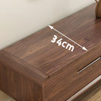 Mobile TV con ripiano regolabile in legno marrone 55" con vano a giorno