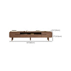 Mobile TV con ripiano regolabile in legno marrone 55" con vano a giorno