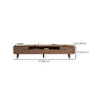 Mobile TV con ripiano regolabile in legno marrone 55" con vano a giorno