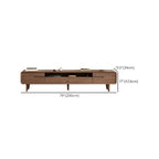 Mobile TV con ripiano regolabile in legno marrone 55" con vano a giorno