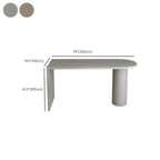 Table de bar moderne grise aux formes libres avec plateau en bois