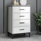 Commode horizontale élégante en bois blanc