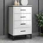 Commode horizontale élégante en bois blanc