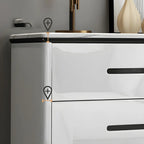 Commode horizontale élégante en bois blanc