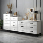 Commode horizontale élégante en bois blanc