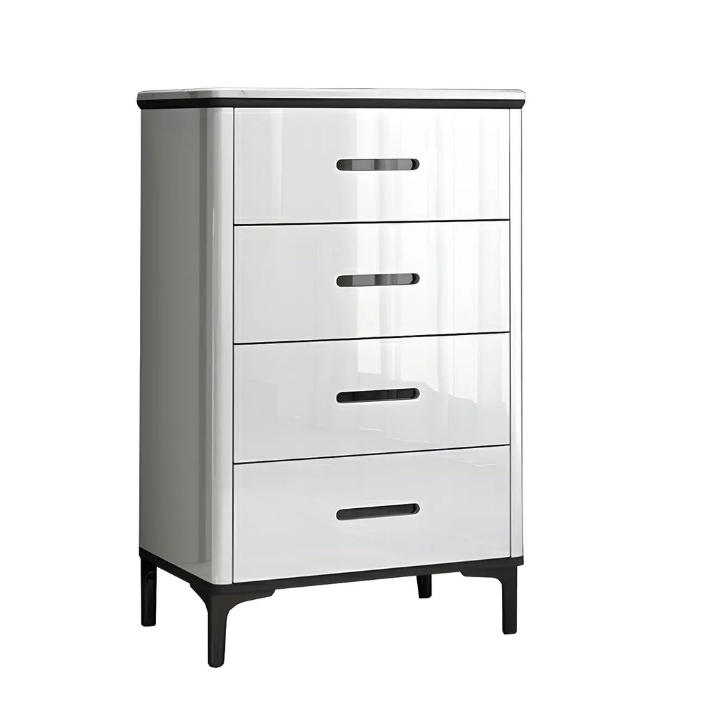 Commode horizontale élégante en bois blanc