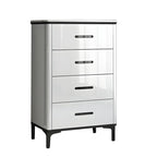 Commode horizontale élégante en bois blanc
