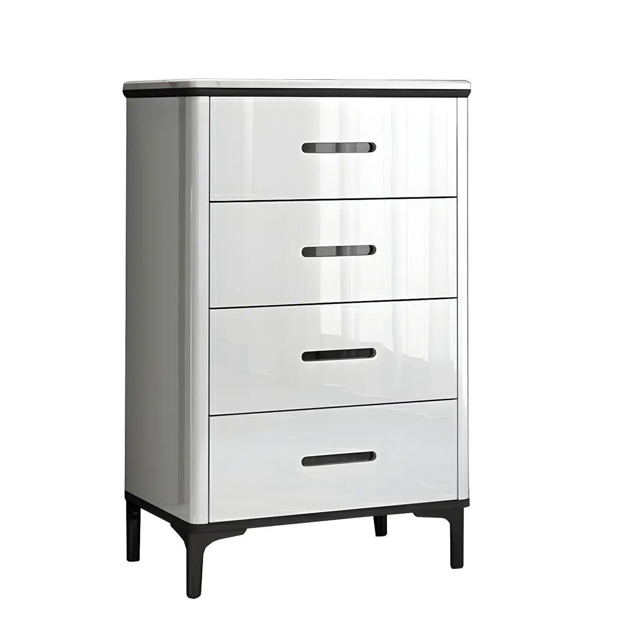Commode horizontale élégante en bois blanc