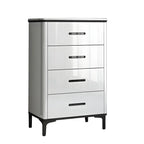 Commode horizontale élégante en bois blanc