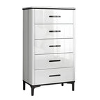 Commode horizontale élégante en bois blanc