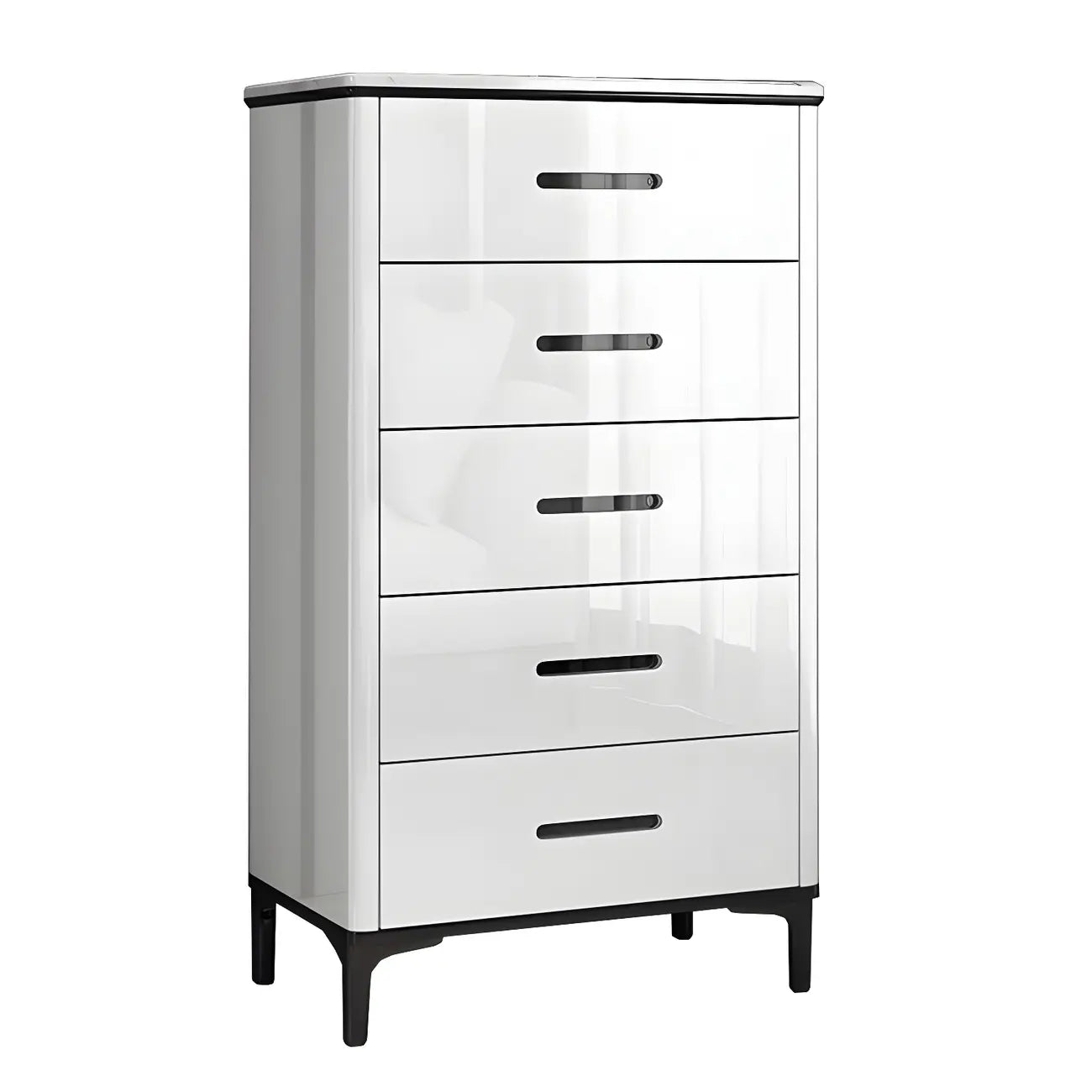 Commode horizontale élégante en bois blanc