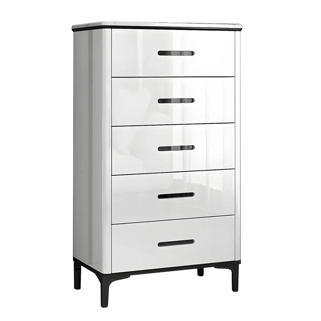 Commode horizontale élégante en bois blanc