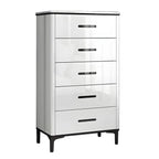 Commode horizontale élégante en bois blanc