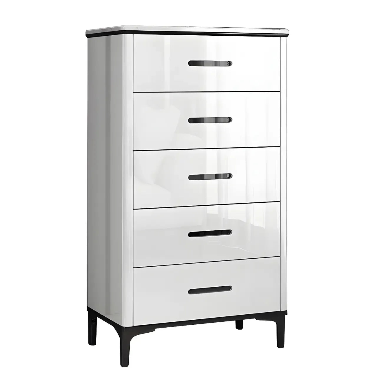 Commode horizontale élégante en bois blanc